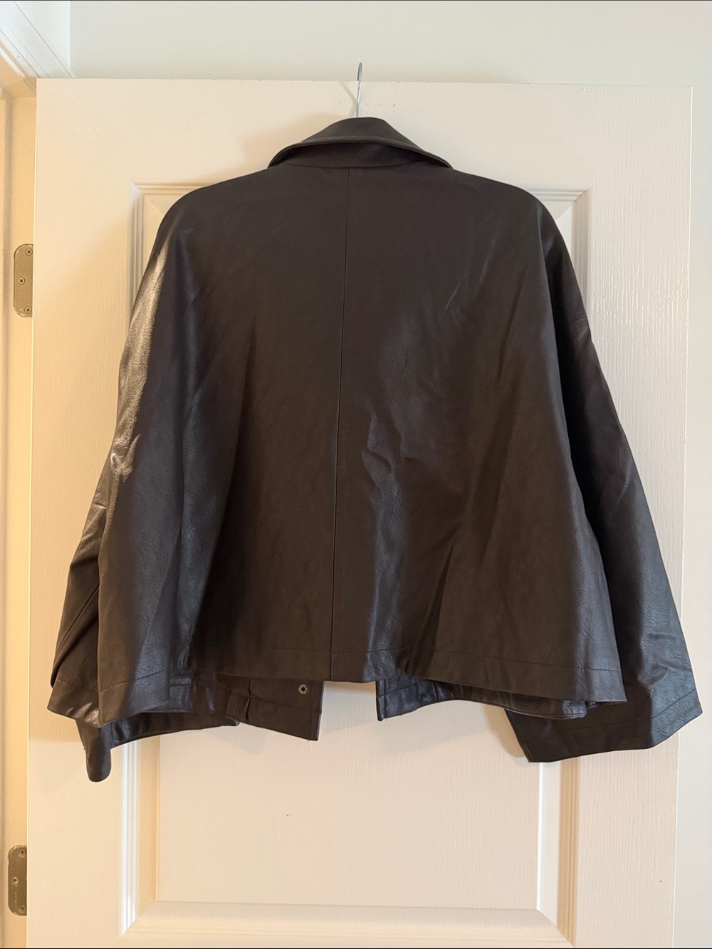 GAP Women's Brown Faux Leather Swing Jacket BNWT - Sz M/L - Picture 4 of 4